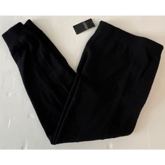 Lauren Ralph Lauren Women Sz Small Black Washable Cashmere Jogger Pants - Picture 8 of 11